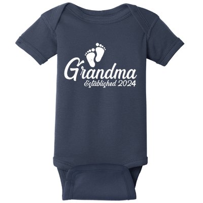 New Grandma Established 2024 Family Baby Bodysuit