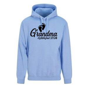 New Grandma Established 2024 Family Unisex Surf Hoodie