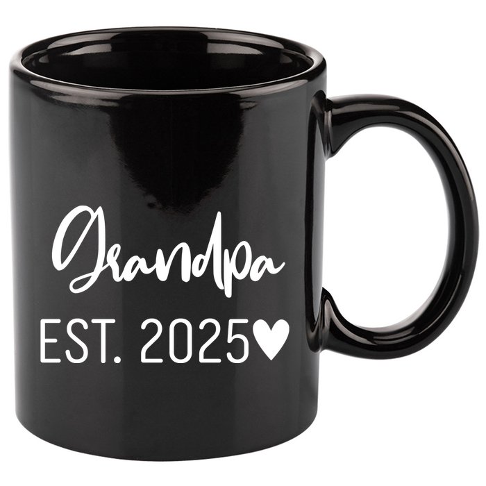 New Grandpa Est. 2025 11oz C Handle Ceramic Mug