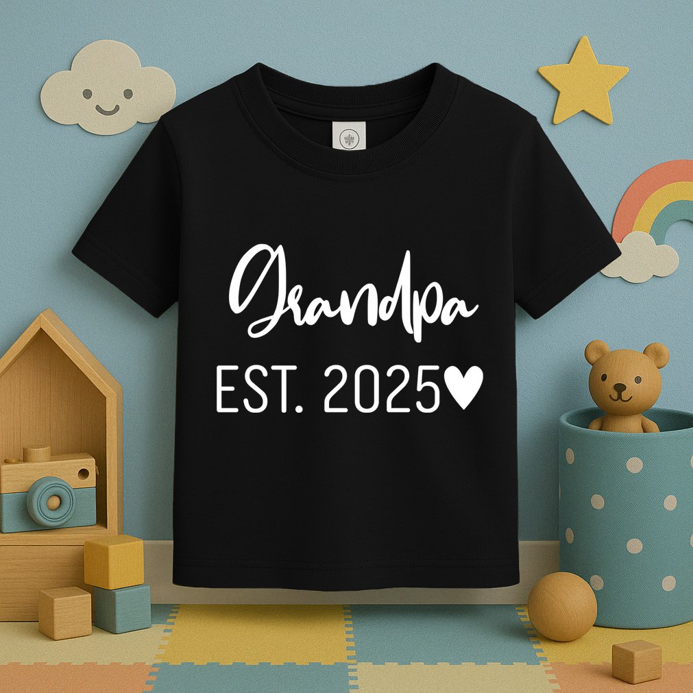 New Grandpa Est. 2025 Toddler T-Shirt