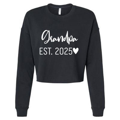 New Grandpa Est. 2025 Cropped Pullover Crew