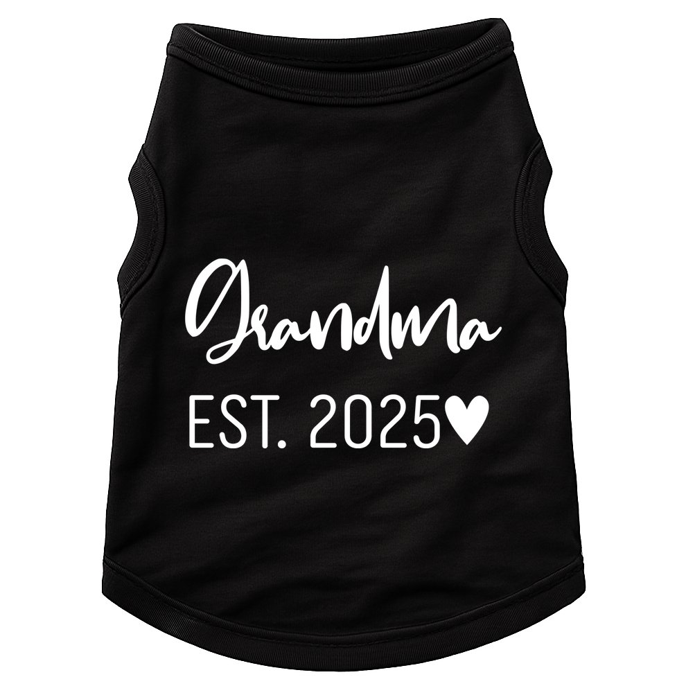 New Grandma Est. 2025 Doggie Tank