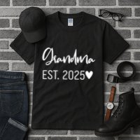 New Grandma Est. 2025 Tall T-Shirt
