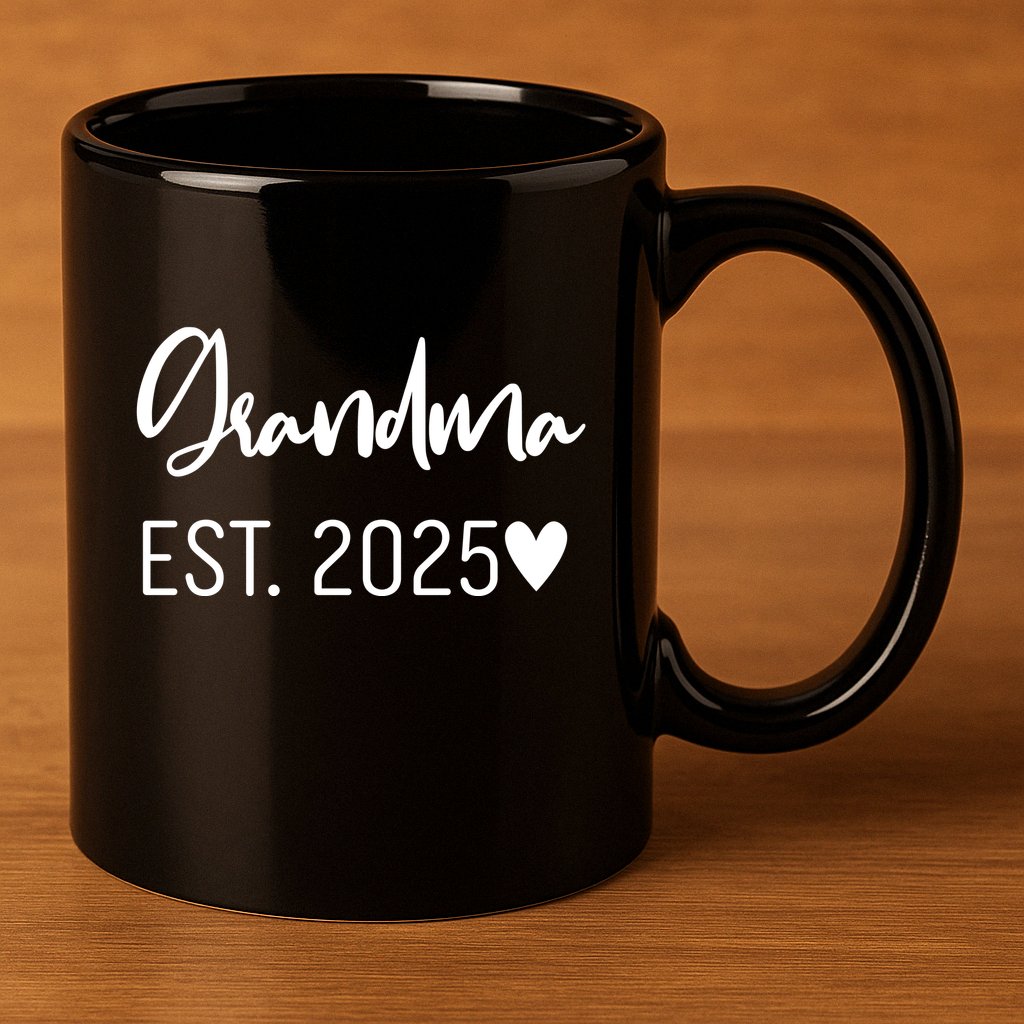 New Grandma Est. 2025 11oz C Handle Ceramic Mug
