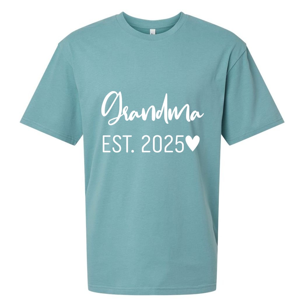 New Grandma Est. 2025 Sueded Cloud Jersey T-Shirt