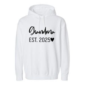 New Grandma Est. 2025 Garment-Dyed Fleece Hoodie