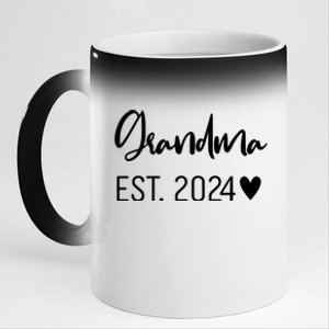 New Grandma Est. 2024 11oz Black Color Changing Mug