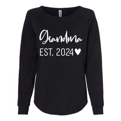 New Grandma Est. 2024 Womens California Wash Sweatshirt