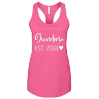 New Grandma Est. 2024 Women's Racerback Tank