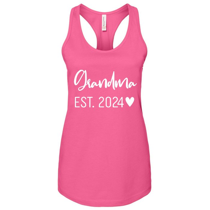 New Grandma Est. 2024 Women's Racerback Tank