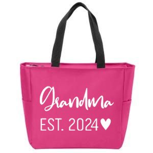 New Grandma Est. 2024 Zip Tote Bag