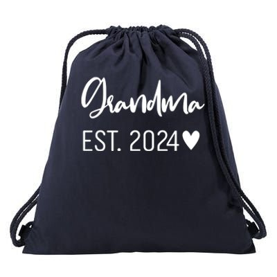 New Grandma Est. 2024 Drawstring Bag