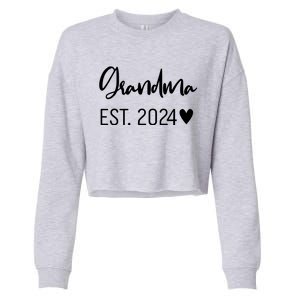 New Grandma Est. 2024 Cropped Pullover Crew