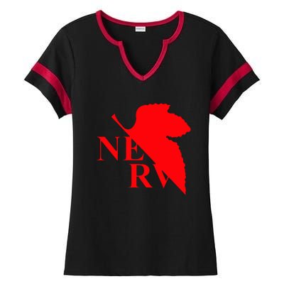 Neon Genesis Evangelion Nerv Logo Ladies Halftime Notch Neck Tee