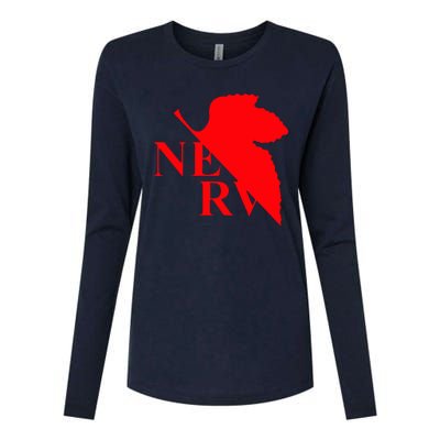 Neon Genesis Evangelion Nerv Logo Womens Cotton Relaxed Long Sleeve T-Shirt