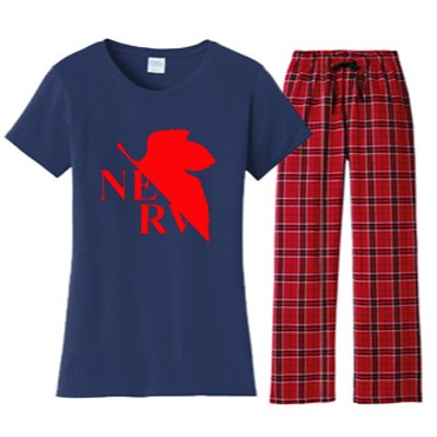 Neon Genesis Evangelion Nerv Logo Women's Flannel Pajama Set