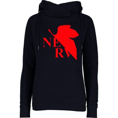 Neon Genesis Evangelion Nerv Logo Womens Funnel Neck Pullover Hood