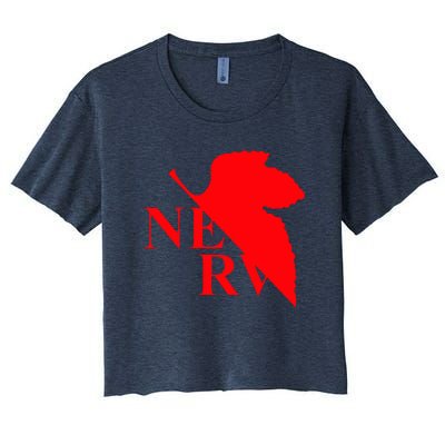 Neon Genesis Evangelion Nerv Logo Women's Crop Top Tee