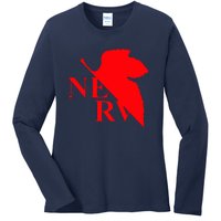 Neon Genesis Evangelion Nerv Logo Ladies Long Sleeve Shirt