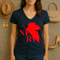Neon Genesis Evangelion Nerv Logo Women's V-Neck T-Shirt