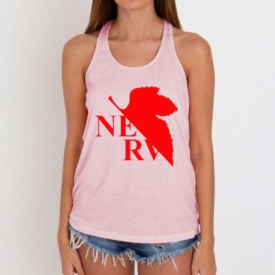 Neon Genesis Evangelion Nerv Logo Women's Knotted Racerback Tank