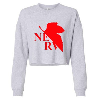 Neon Genesis Evangelion Nerv Logo Cropped Pullover Crew