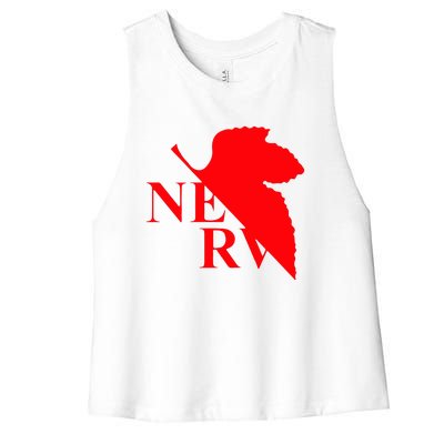 Neon Genesis Evangelion Nerv Logo Women's Racerback Cropped Tank