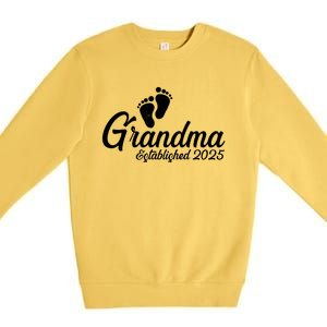 New Grandma Established 2025 Family Premium Crewneck Sweatshirt