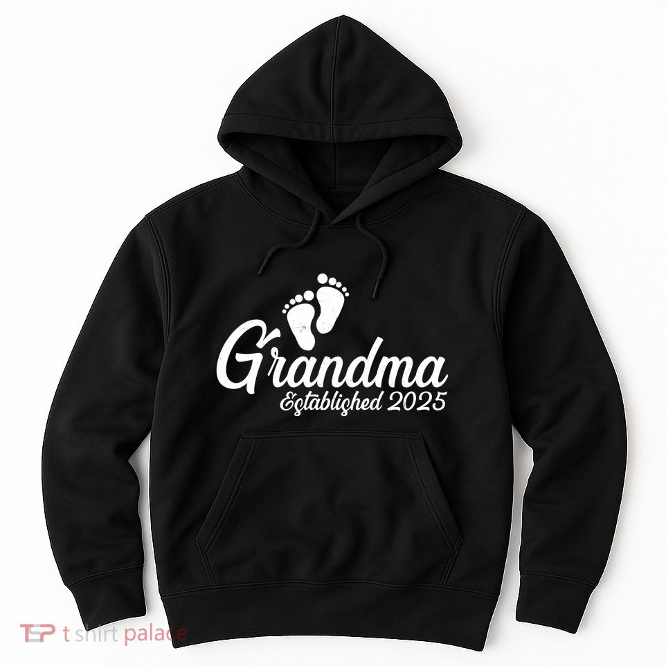 New Grandma Established 2025 Family Hoodie