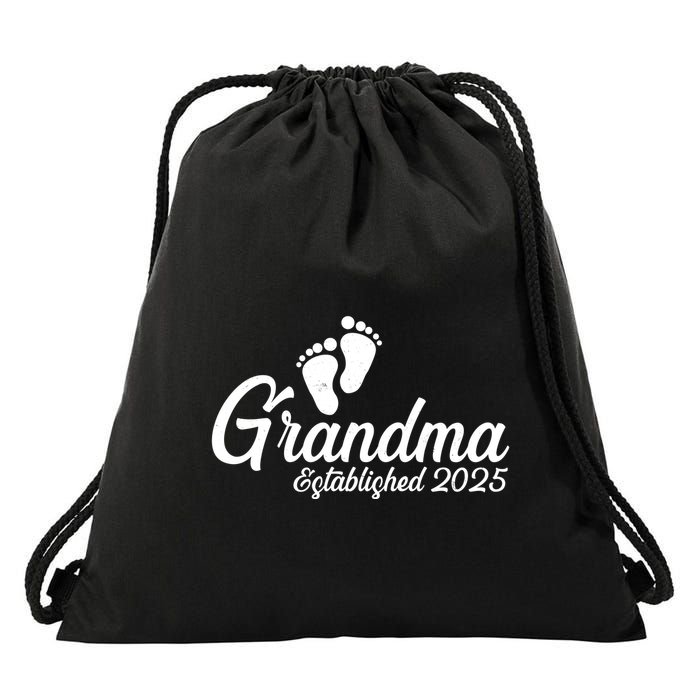 New Grandma Established 2025 Family Drawstring Bag
