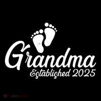 New Grandma Established 2025 Family Flatbill Hat