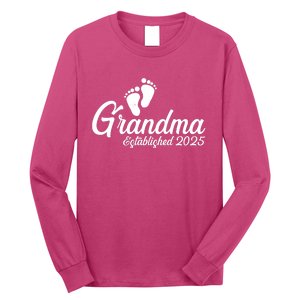 New Grandma Established 2025 Family Long Sleeve Shirt