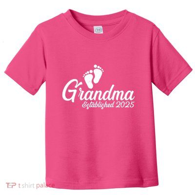 New Grandma Established 2025 Family Toddler T-Shirt