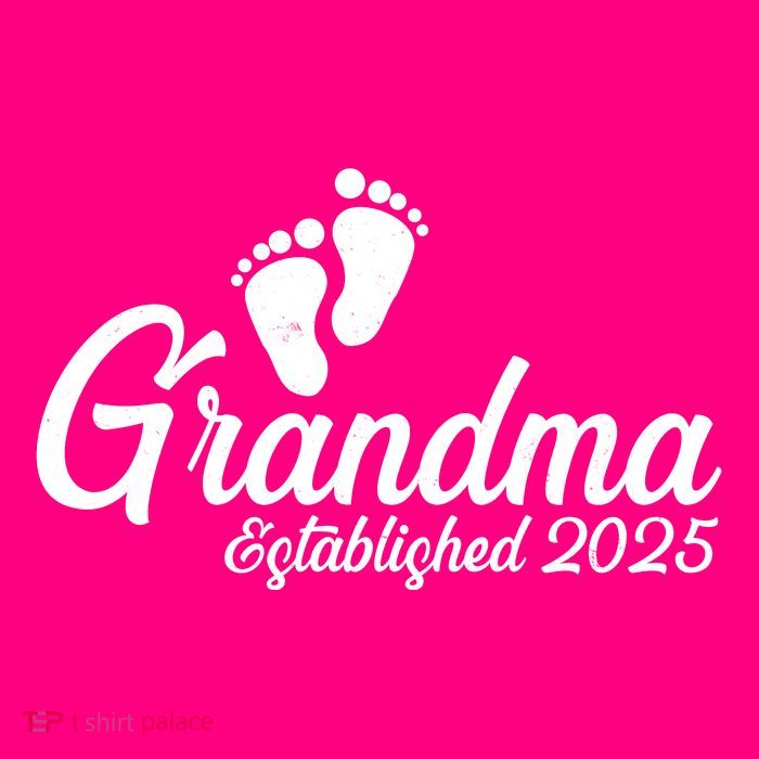 New Grandma Established 2025 Family Kids T-Shirt