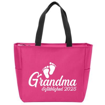 New Grandma Established 2025 Family Zip Tote Bag