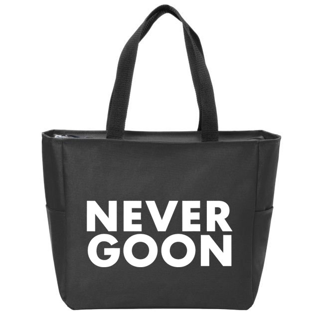 Never Goon Funny Gym Meme Never Goon Zip Tote Bag