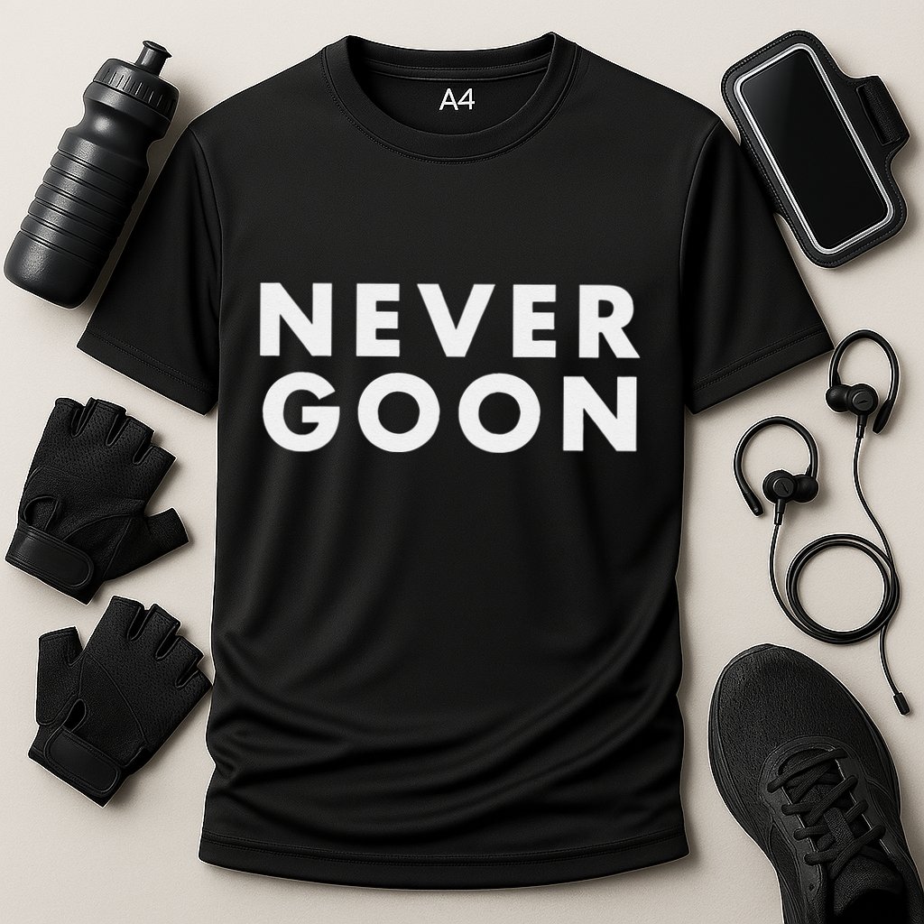 Never Goon Funny Gym Meme Never Goon Gift Cooling Performance Crew T-Shirt
