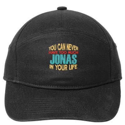 Novelty Given First Name Named Custom Merch Jonas Joke Item 7-Panel Snapback Hat