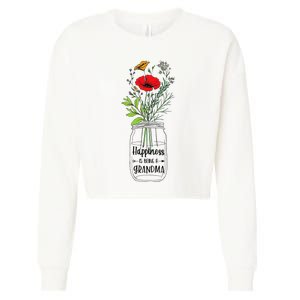 New Grandma for  Happiness Is Being A Grandma Cropped Pullover Crew