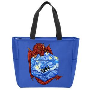 Nerdy Gamer Fantasy Art Starry Night Zip Tote Bag