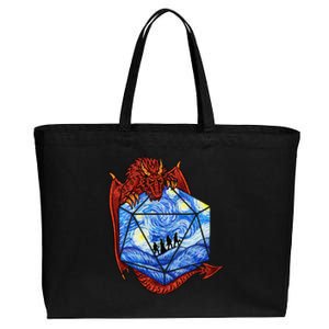 Nerdy Gamer Fantasy Art Starry Night Cotton Canvas Jumbo Tote