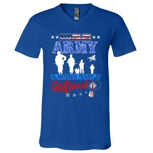 National Guard Friend Proud Army National Guard Us Flag Meaningful Gift V-Neck T-Shirt