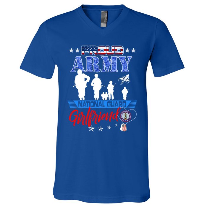 National Guard Friend Proud Army National Guard Us Flag Meaningful Gift V-Neck T-Shirt