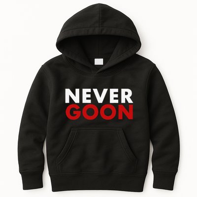 Never Goon Funny Gym Meme Never Goon Kids Hoodie