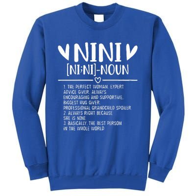 Nini Gifts From Grandchild Mothers Day Tall Sweatshirt