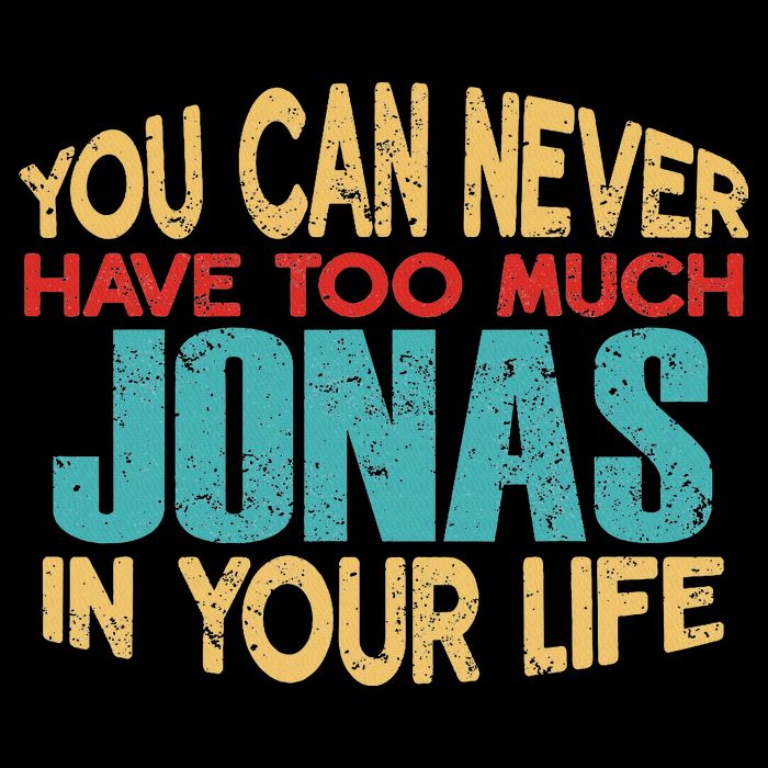 Novelty Given First Name Named Custom Merch Jonas Joke Item  Drawstring Bag