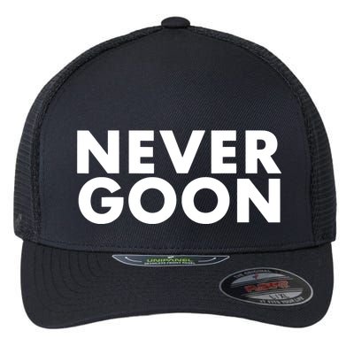 Never Goon Funny Gym Meme Never Goon Flexfit Unipanel Trucker Cap