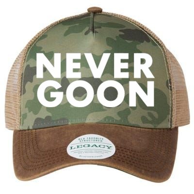 Never Goon Funny Gym Meme Never Goon Legacy Tie Dye Trucker Hat