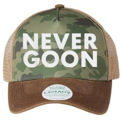 Never Goon Funny Gym Meme Never Goon Legacy Tie Dye Trucker Hat