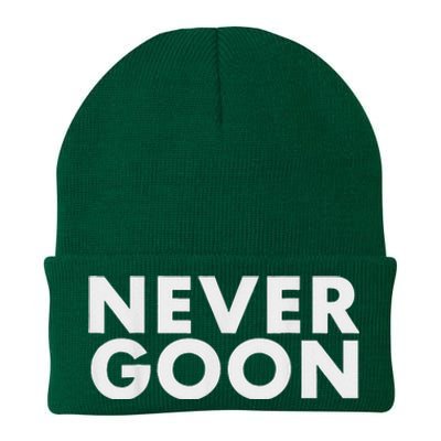 Never Goon Funny Gym Meme Never Goon Knit Cap Winter Beanie